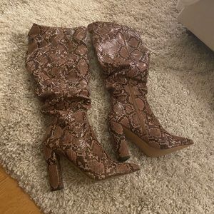express snakeskin boots